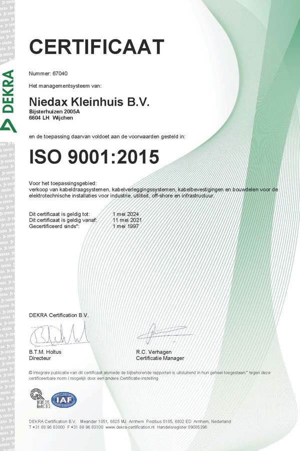 Niedax Kleinhuis ISO 2021 NL